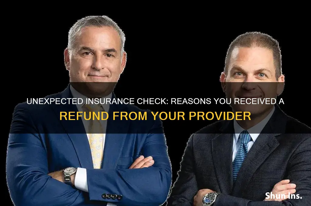 why did i get a check from my insurance company