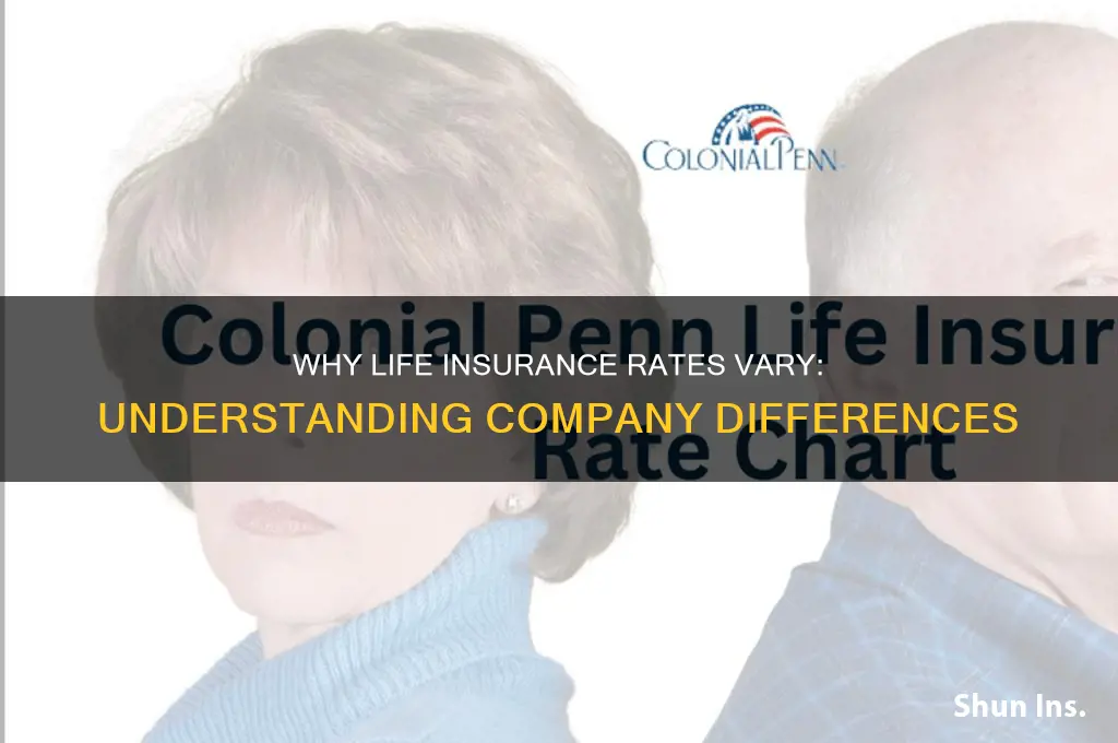 why do different life insurance companies offer different rates