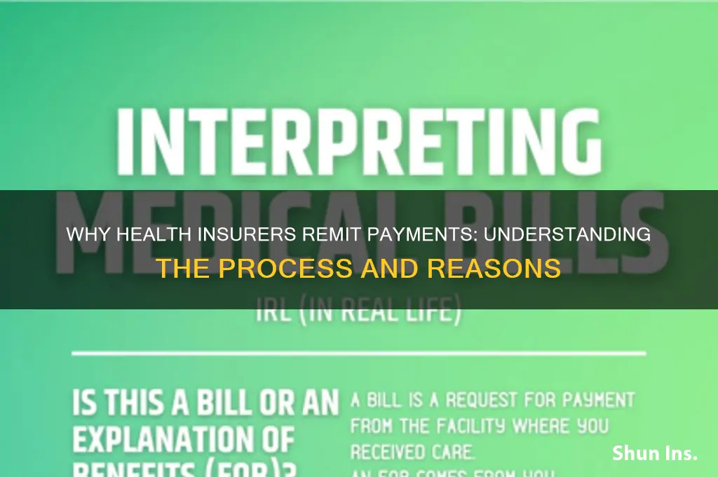 why do health insurance companies remit payment