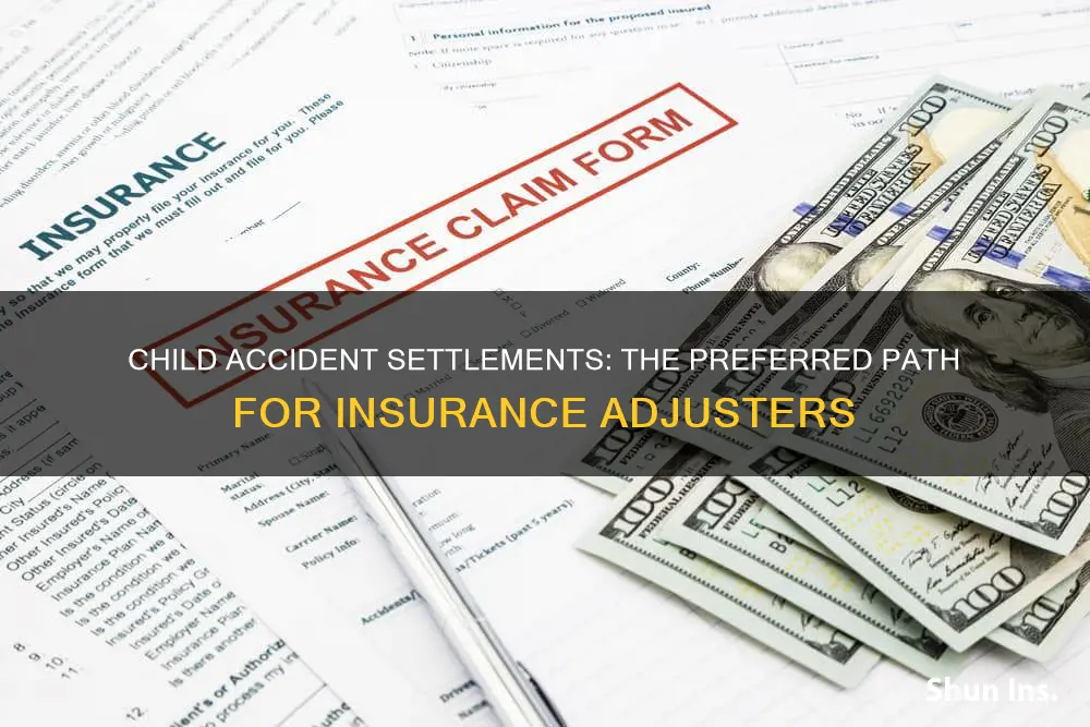 why do insurance adjusters prefer to settle a child