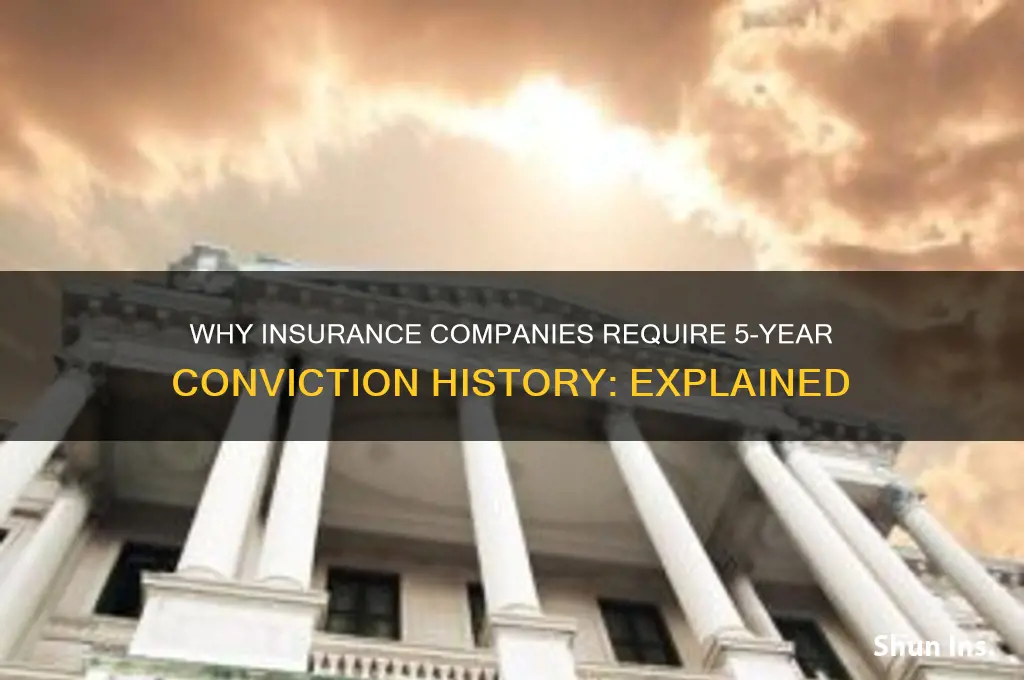 why do insurance companies ask for 5 years convictions