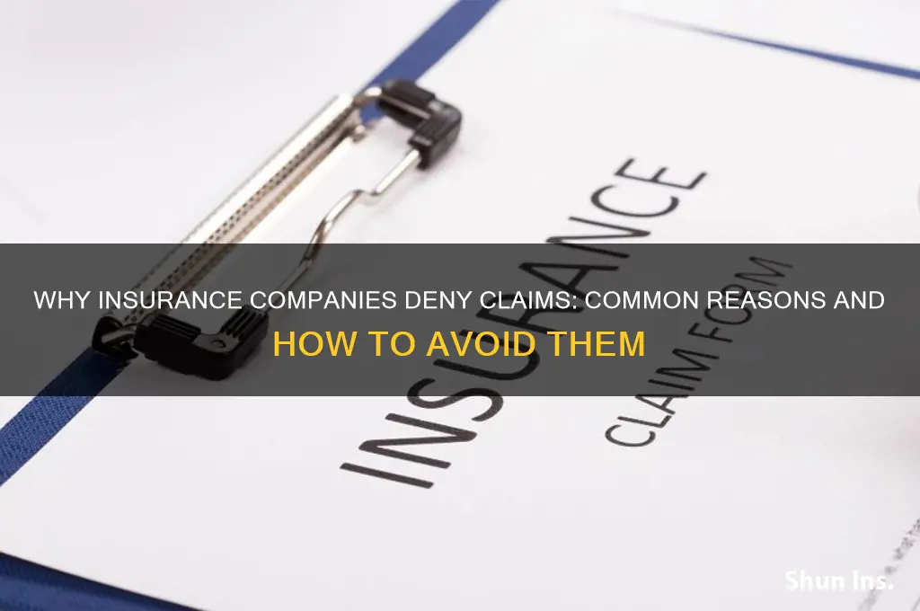 why do insurance companies reject claims