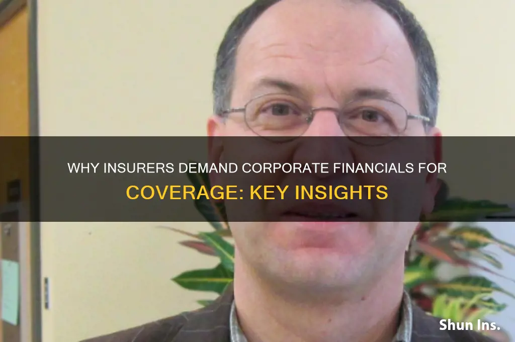 why do insurance companies require corporate financials for coverage