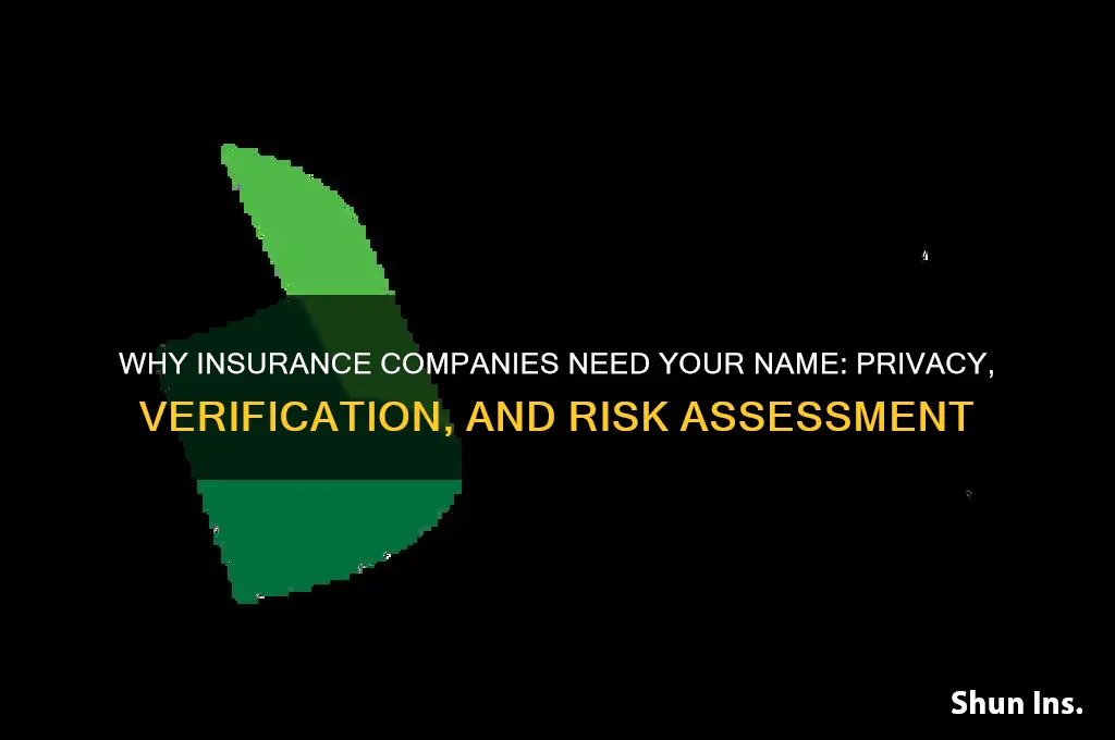 why do insurance companies want my name