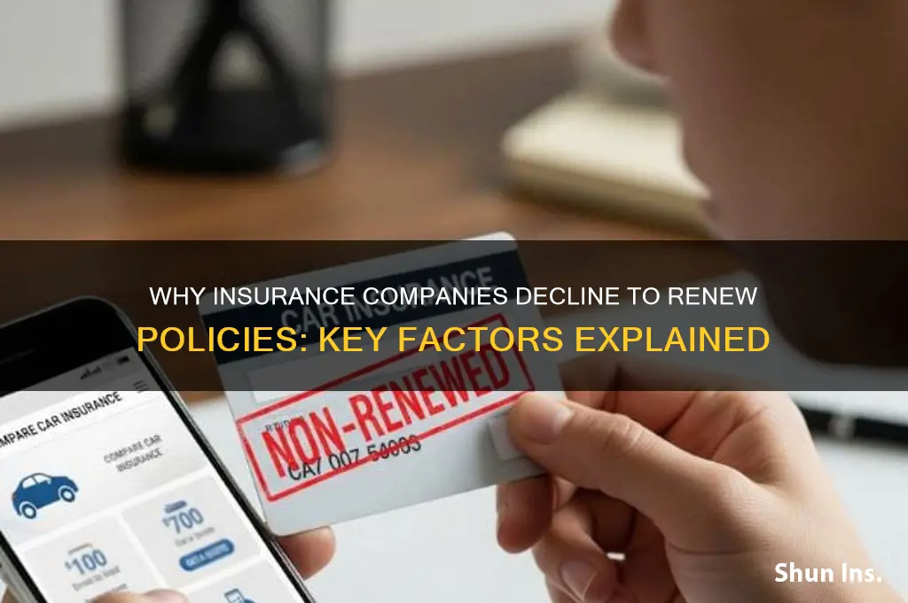 why do insure companies not remew