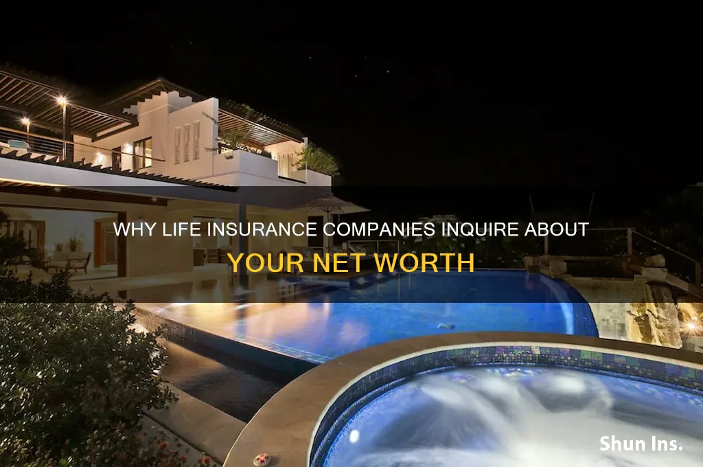 why do life insurance companies ask for net worth