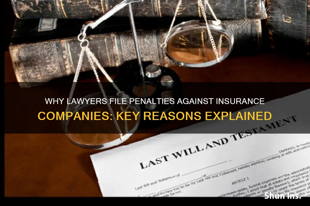 why does a lawyer file a penelty against insurence company