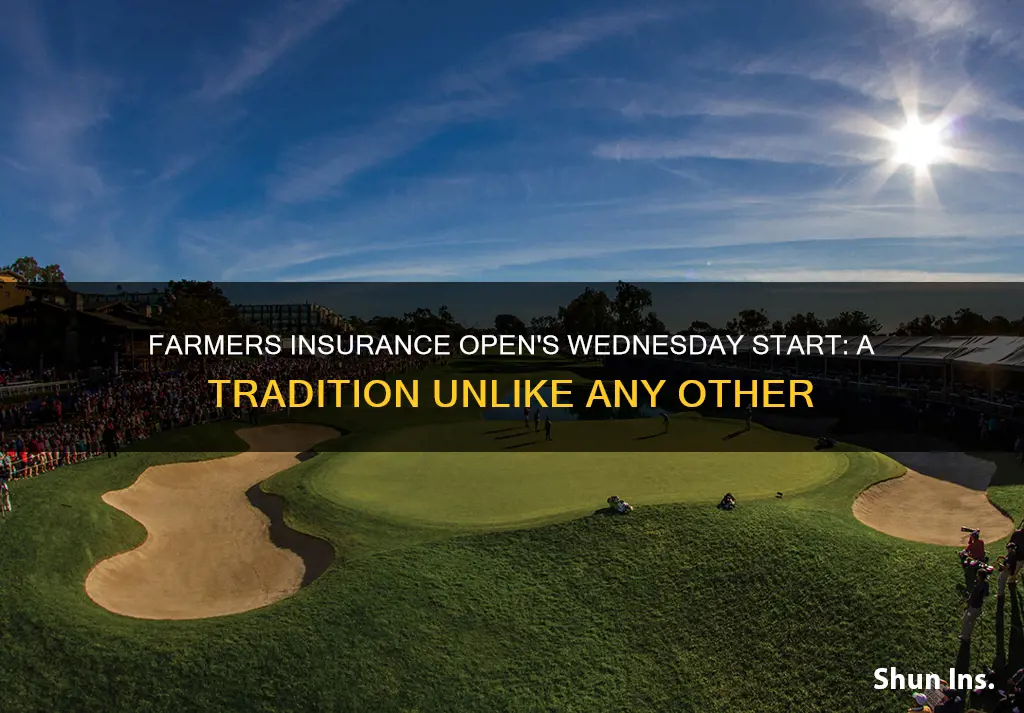 why does farmers insurance open start on wednesday