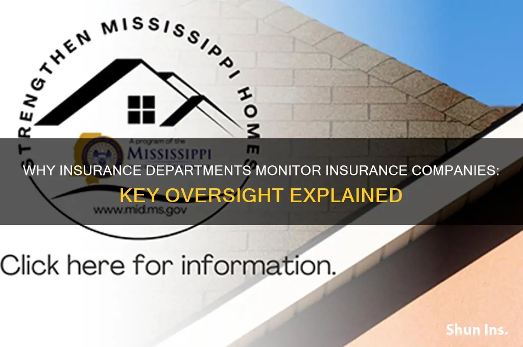 why does insurance department monito the insurance company