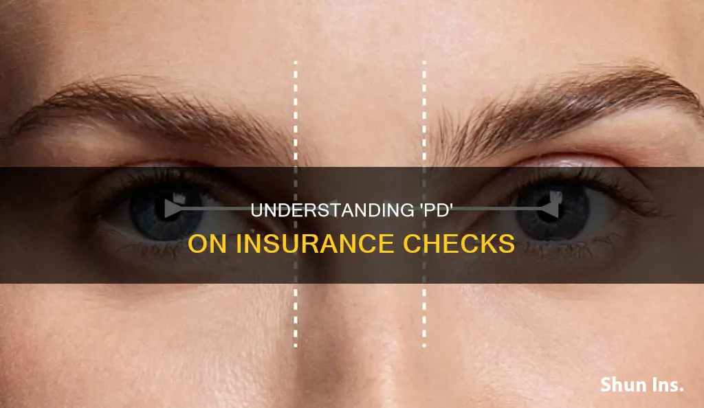 why does it say pd on an insurance check