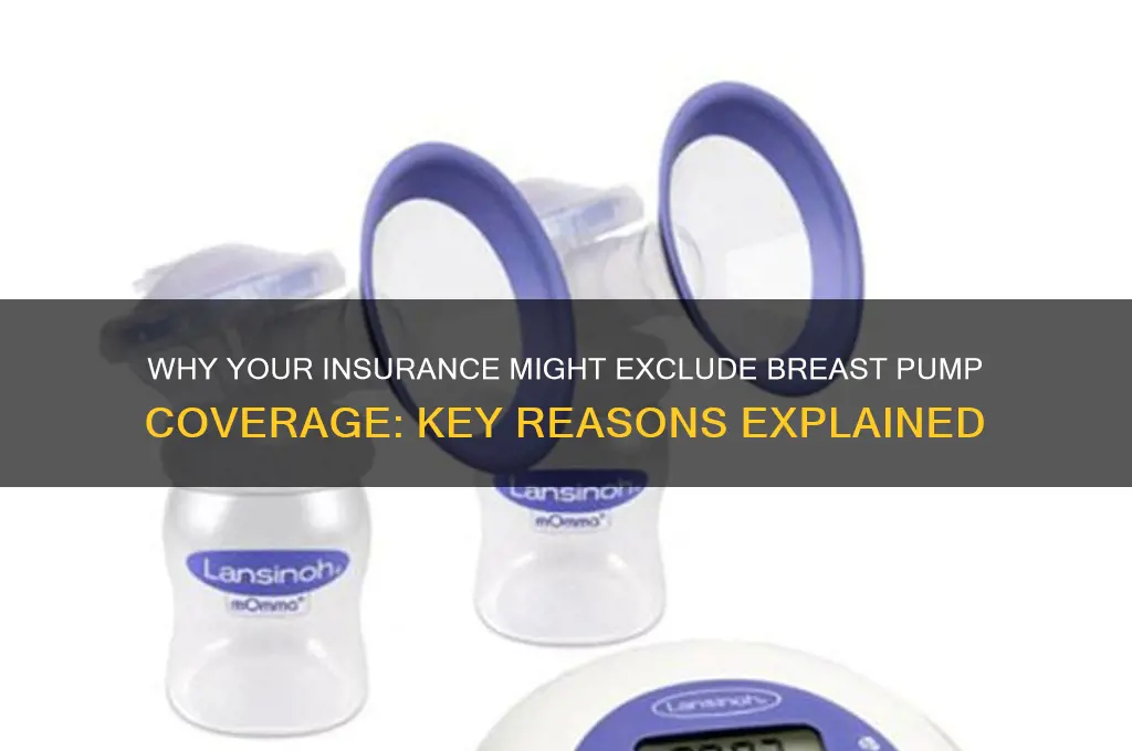 why does my insurance company not cover my breast pump