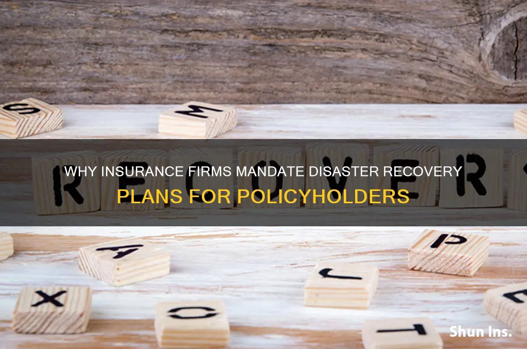 why does some insurance companies require a disaster recovery plan