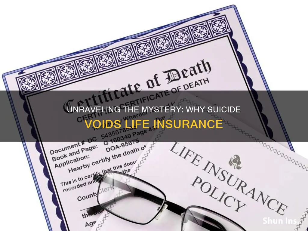 why does suicide void life insurance