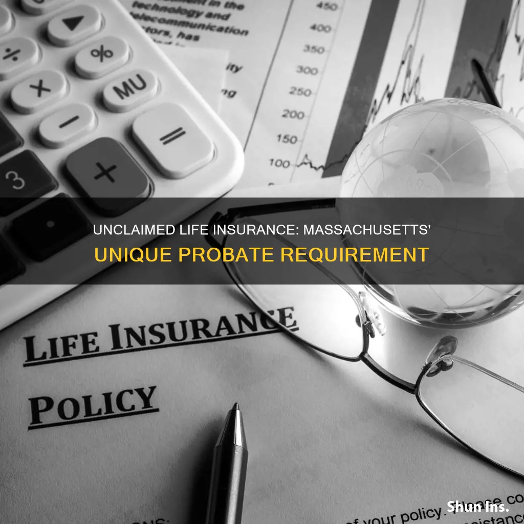 why does unclaimed life insurance proceeds in Massachusetts require probate