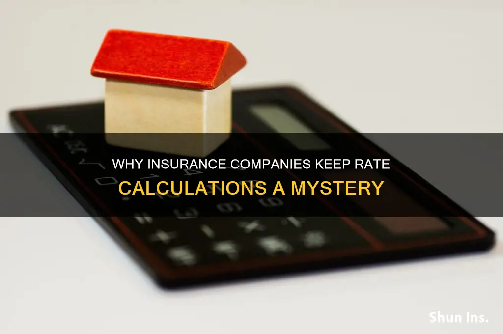 why dont insurance companies explain how they determine rates