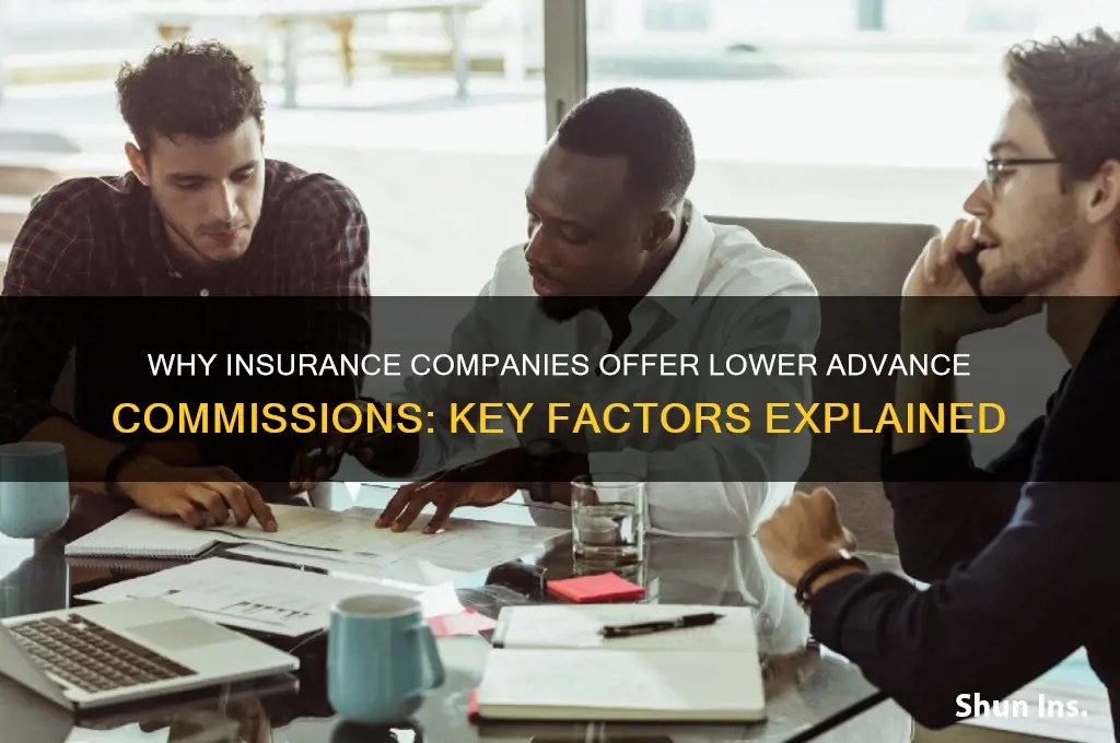 why insurance company would give less advancing comission