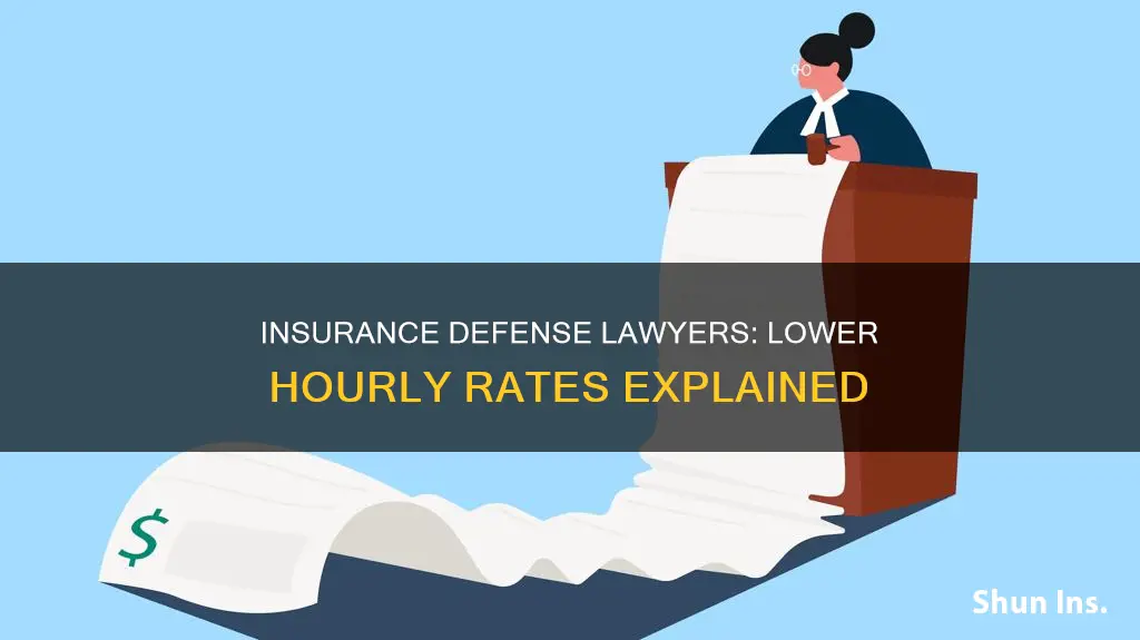 why insurance defense lawyers less hourly rate