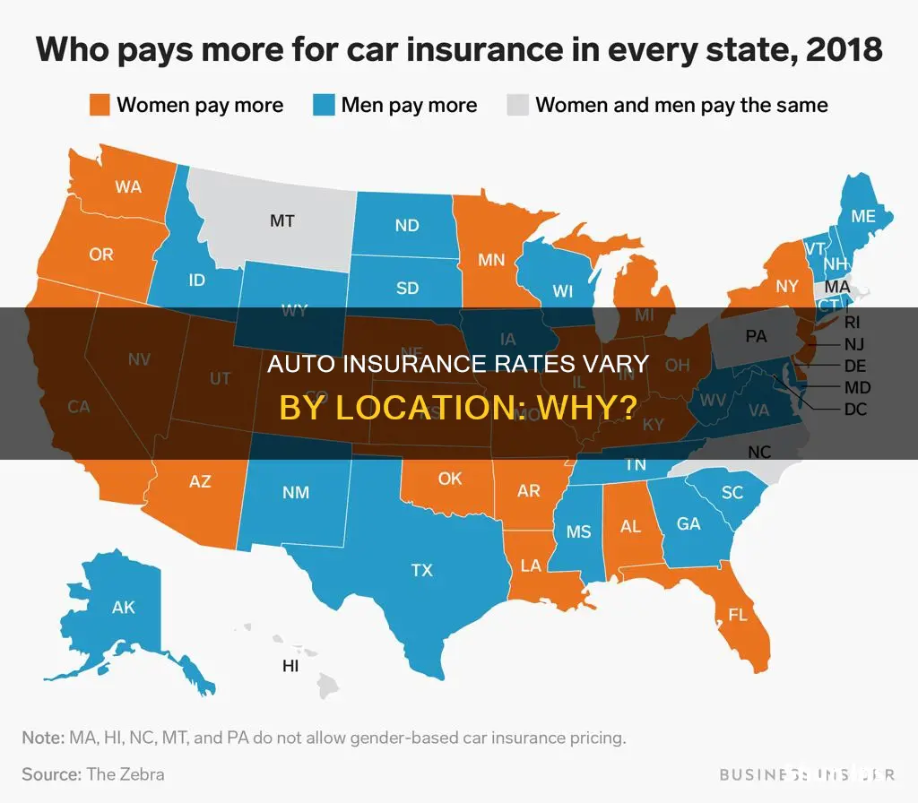 why is auto insurance higher in different areas