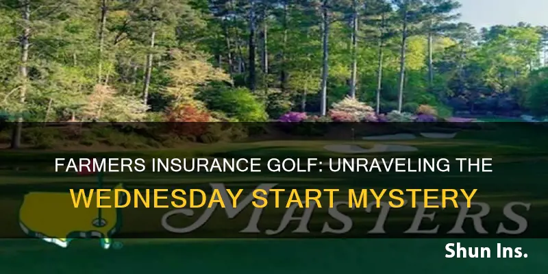 why is farmers insurance golf starting on wednesday