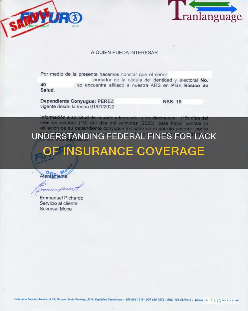 why is federal fining me for not having insurance