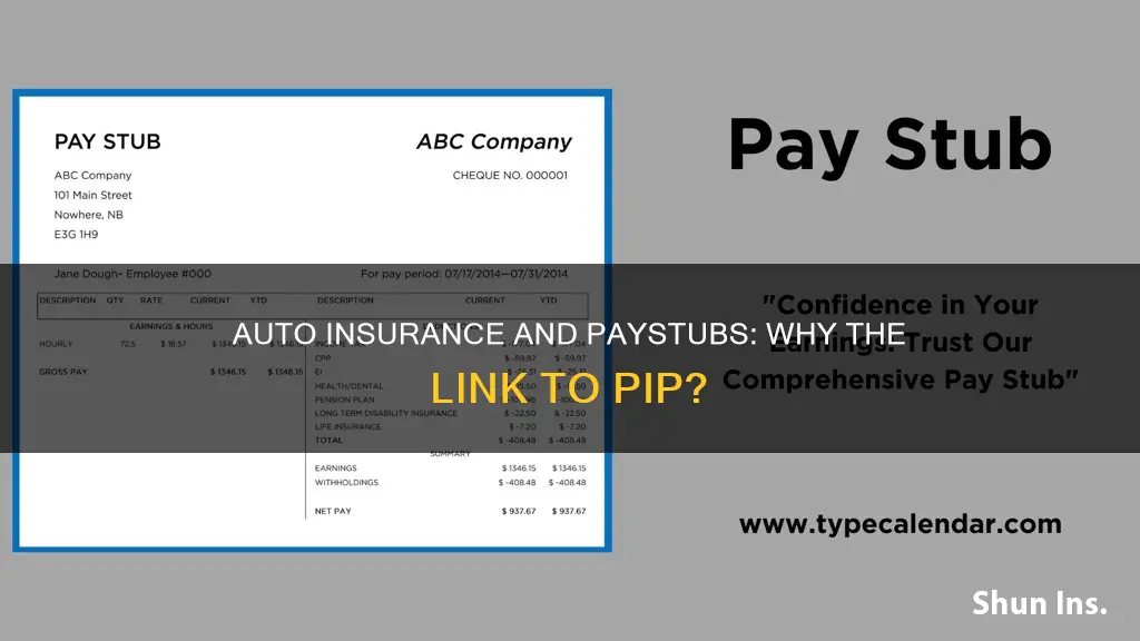 why is my auto insurance asking for paystub for pip