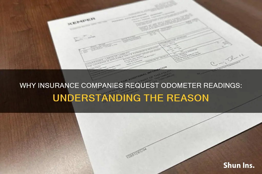 why is my insurance company asking for my odometer reading