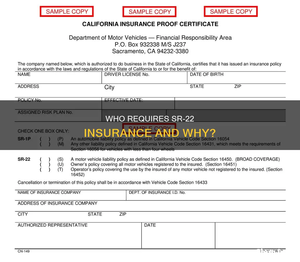 why is someone forced to carry sr22 insurance