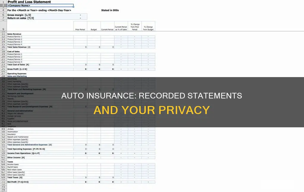 why my auto insurance ask for a recorded statement