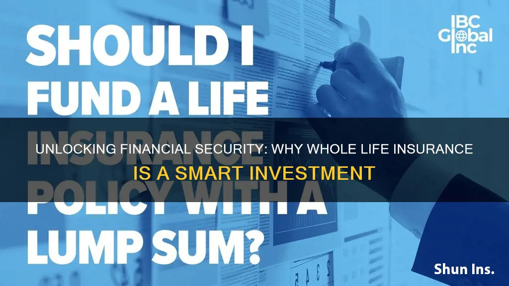 why put a lump sum into whole life insurance