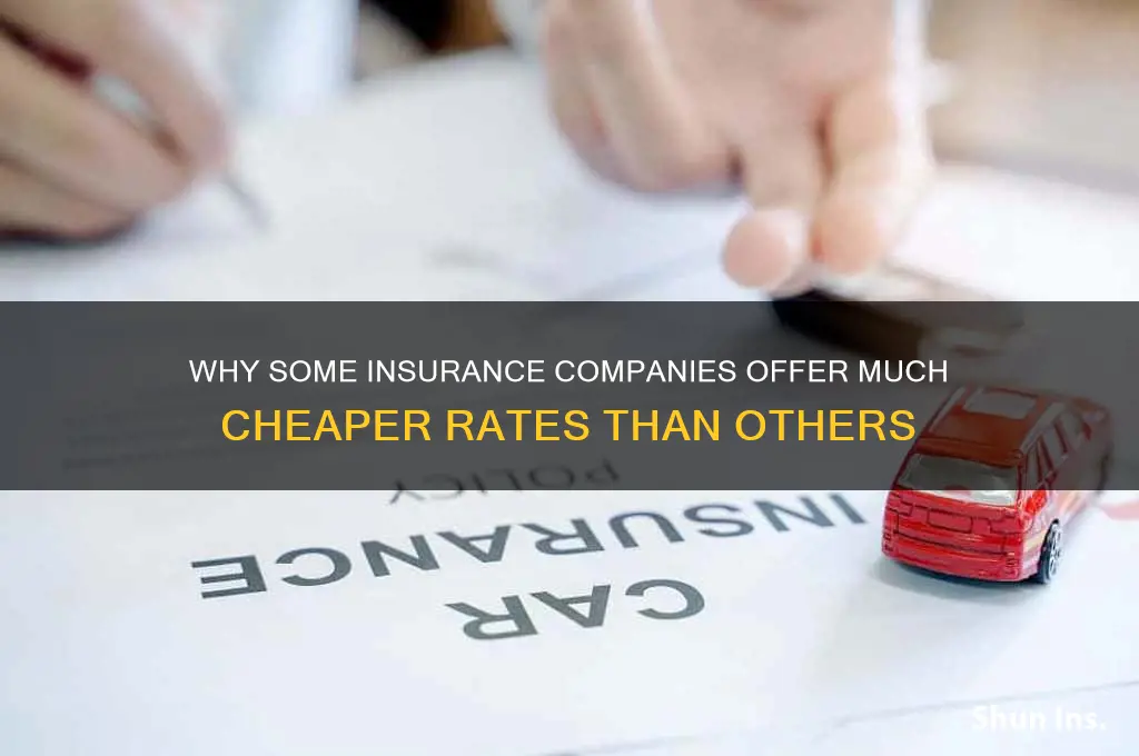 why some insurance companies much cheaper