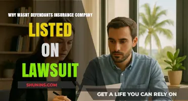 Why Defendant's Insurance Company Was Omitted from the Lawsuit