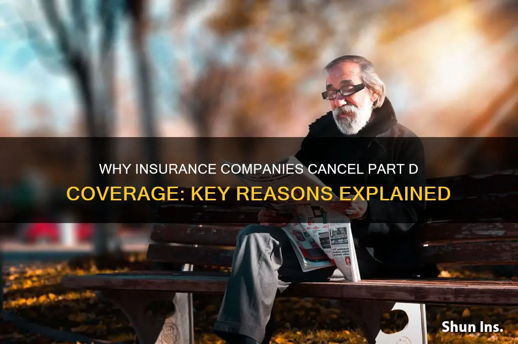 why would an insurance company cancel your part d coverage
