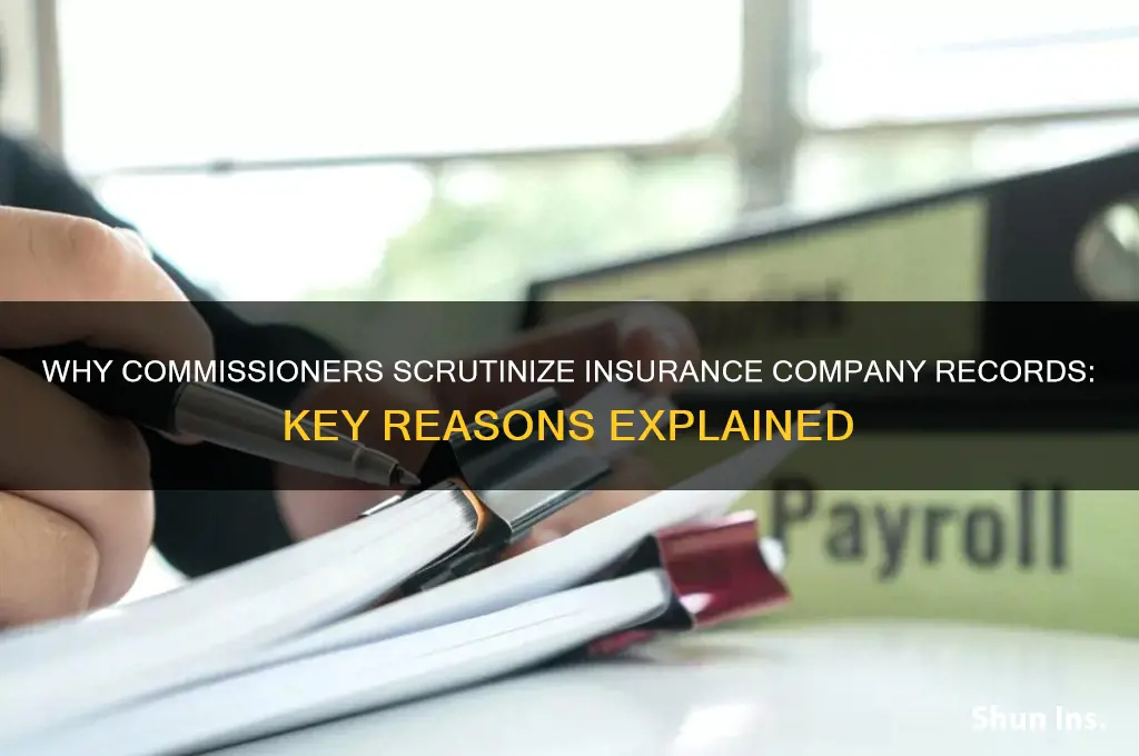 why would commissioner examine the insurance company records