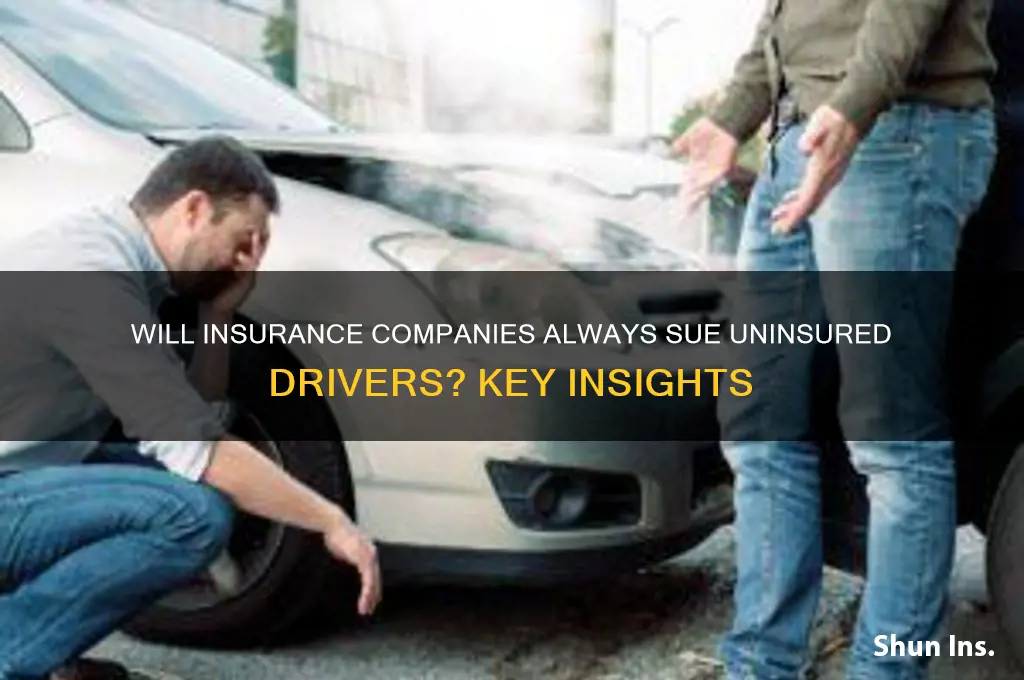 will a insurance company always sue uninsured driver