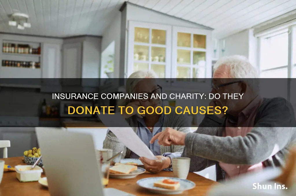 will an insurance company donate to charity