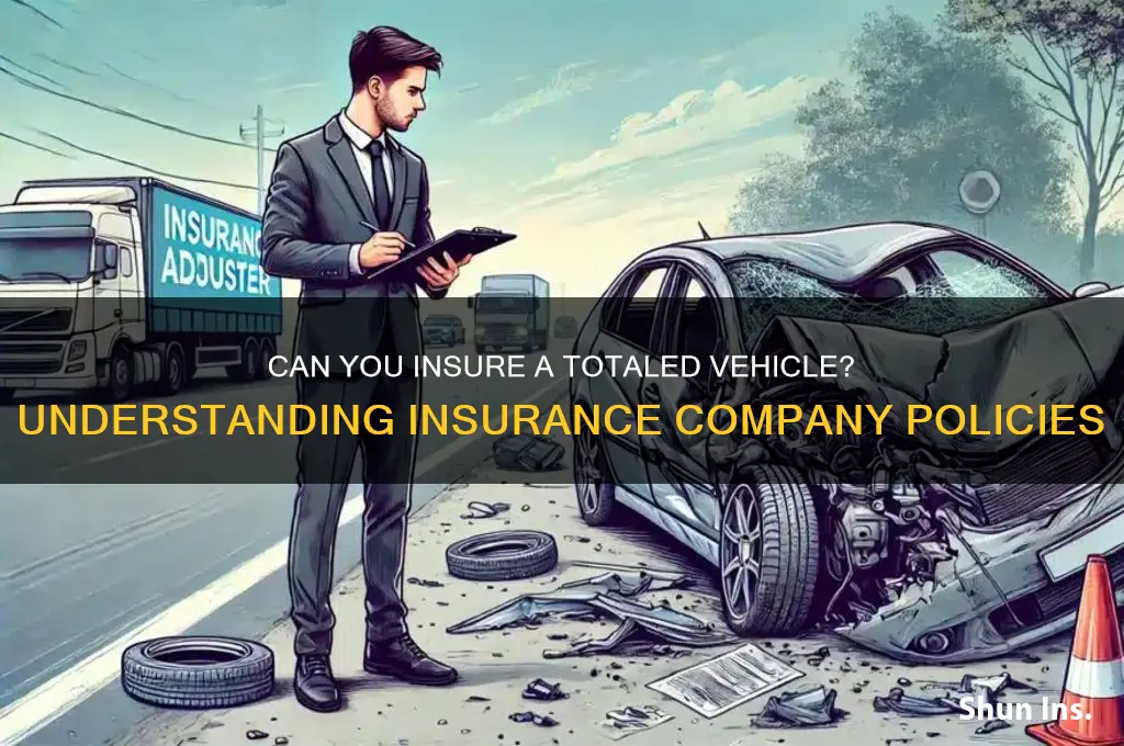 will an insurance company insure a totaled vehicle
