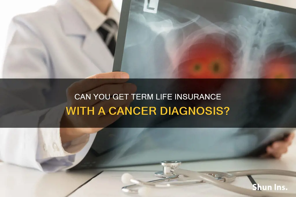 will any insurance company cover term life insurance with cancer
