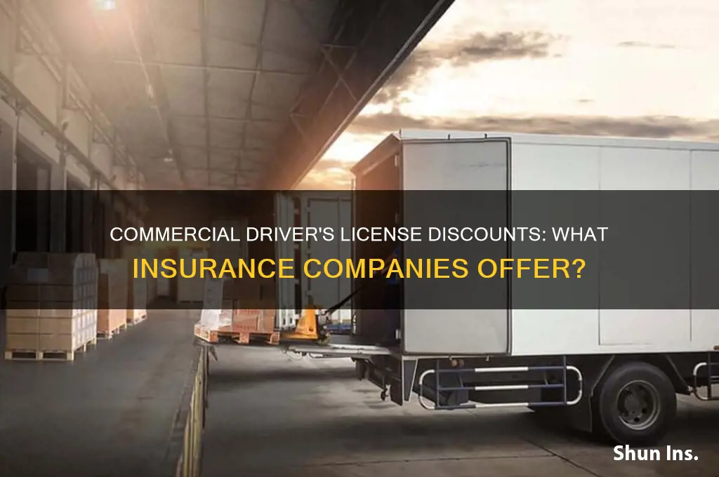 will insurance company give discount for commercial drivers license