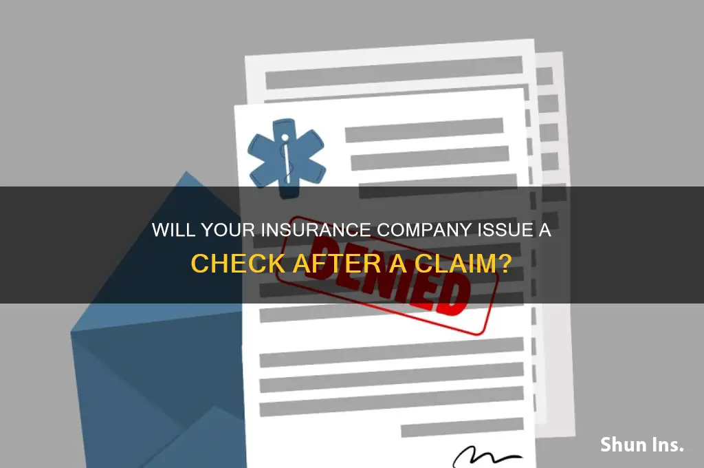 will the insurance company cut me a check