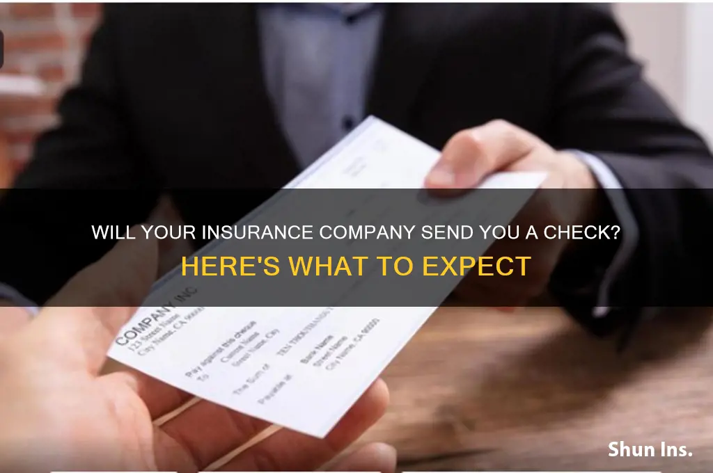 will the insurance company send me a check